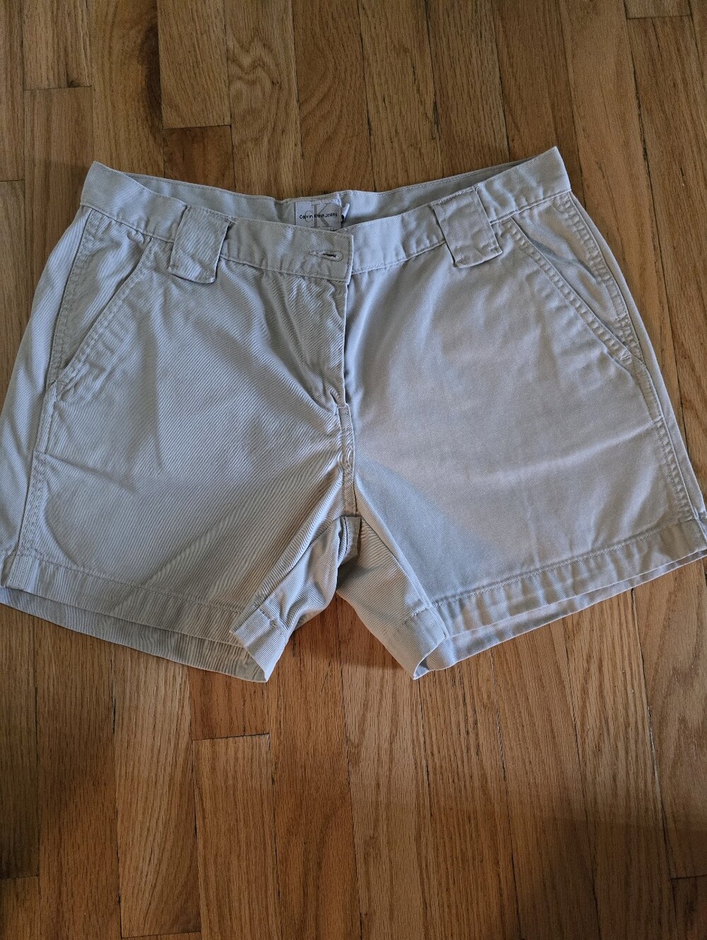 Calvin Klein Women's Light Beige Casual Shorts